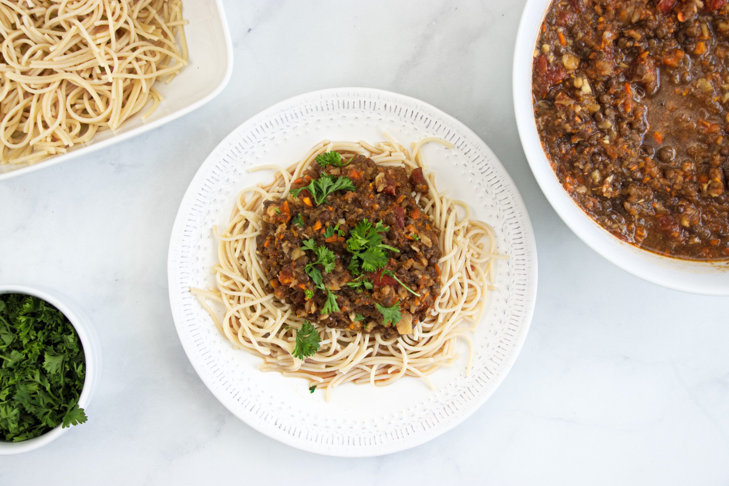 Sheet Pan Vegetable Bolognese