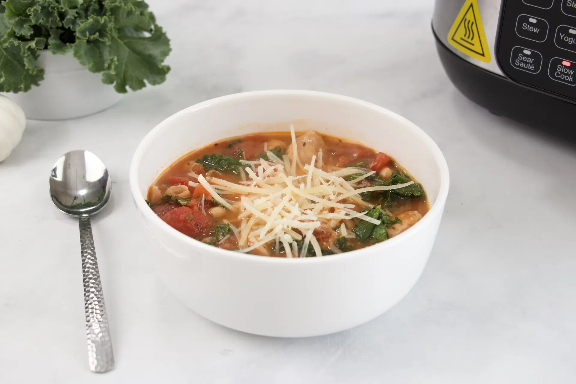 Slow Cooker Kale, Bean, and Sausage Soup