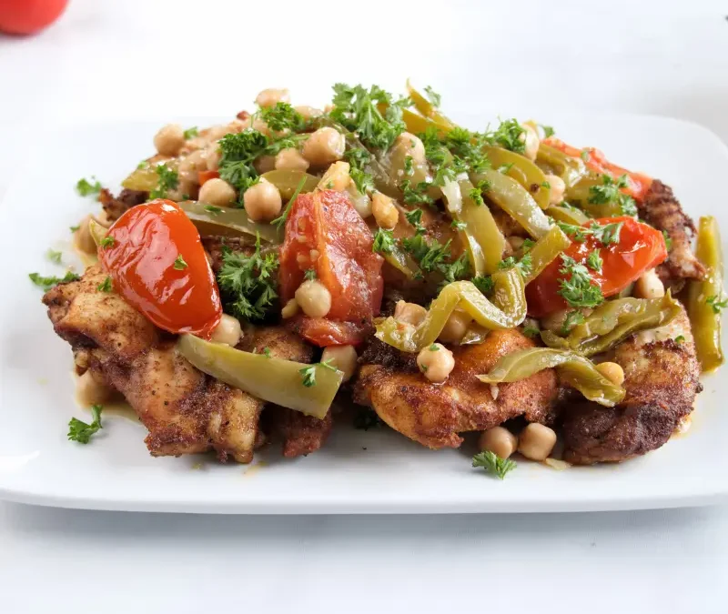 Savory Chicken Chickpea Sheet Pan Dinner