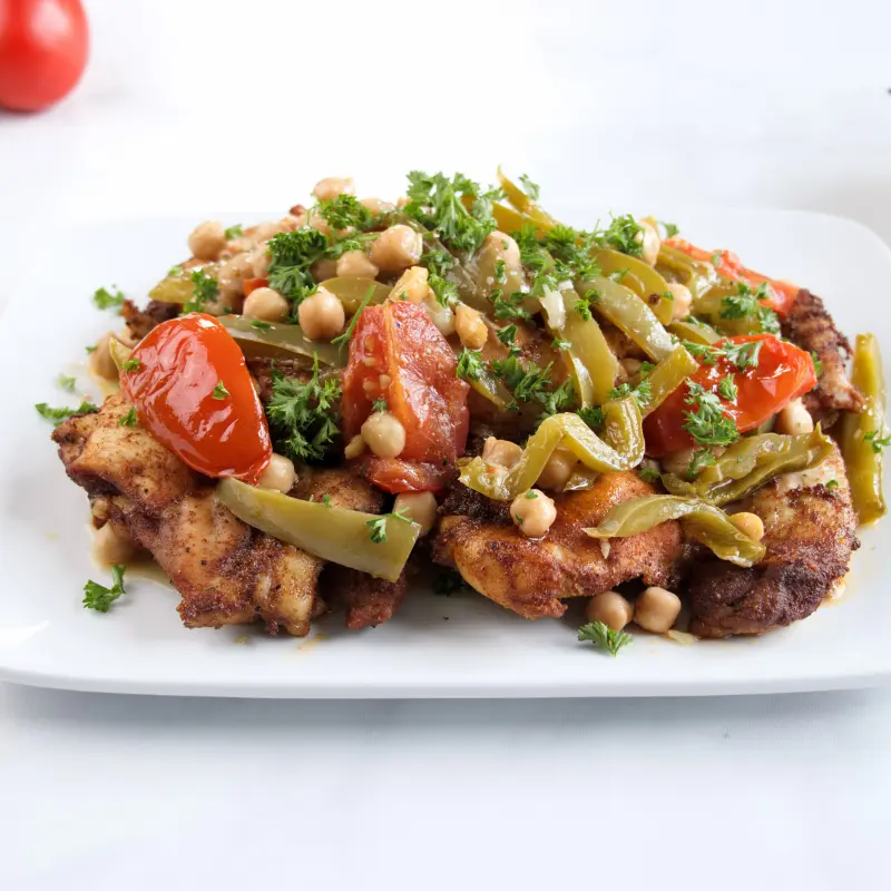 Savory Chicken Chickpea Sheet Pan Dinner