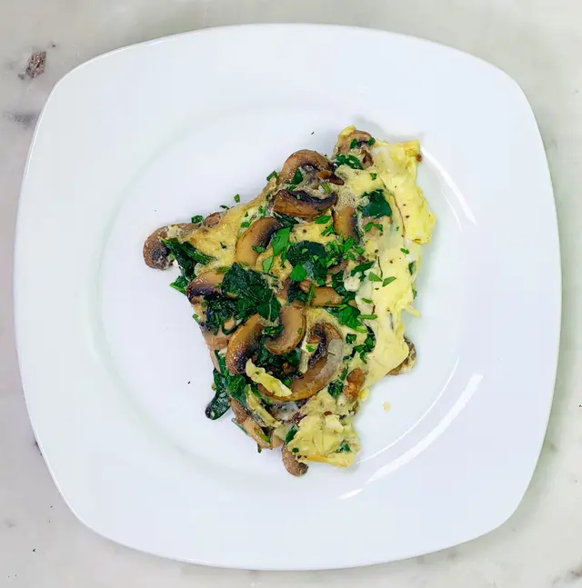 Spinach and Mushroom Omelet