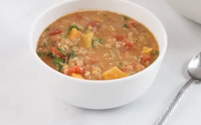 Moroccan Spiced Squash And Lentil Soup