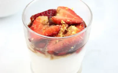Marinated Strawberries with Yogurt