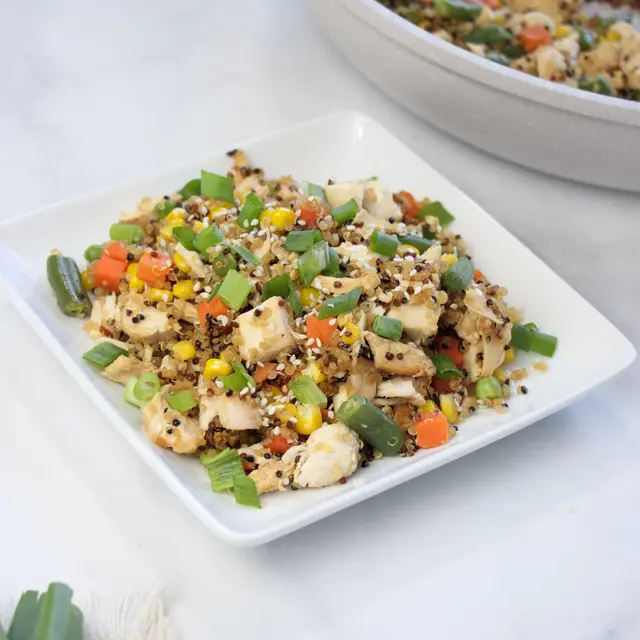 Quick Chicken and Vegetable Stir Fry with Quinoa